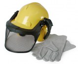 Chainsaw Kit - Hardhat  earmuff  mesh visor  gloves
