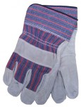 Gloves Leather Palm  Candy Stripe  Sml-Med
